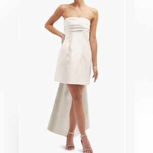 Alfred Sung Oversized Bow Back Mini Dress